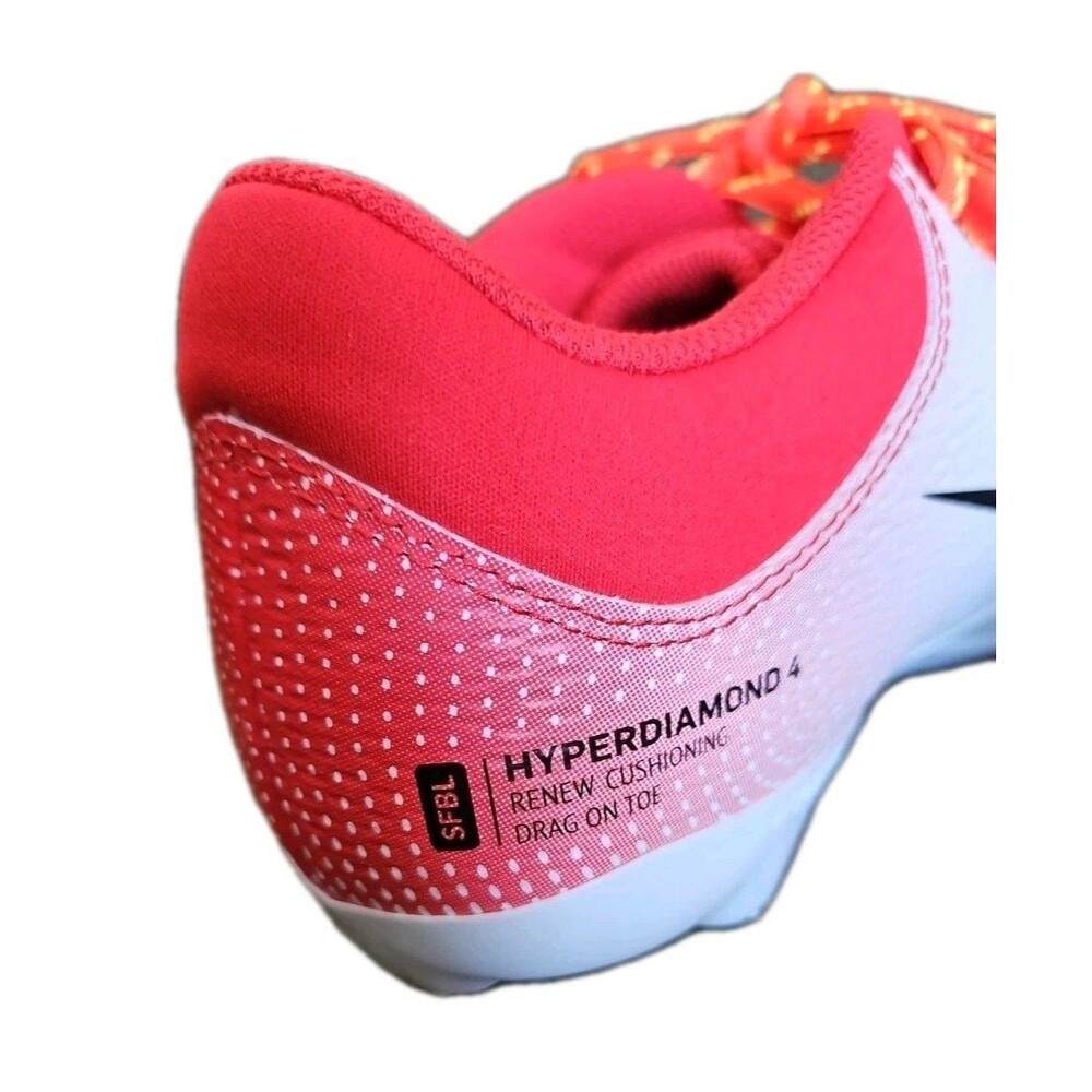 New Nike Women's Hyperdiamond 4 Pro Metal Fastpitch Softball Cleats Sz 8 - Picture 4 of 8